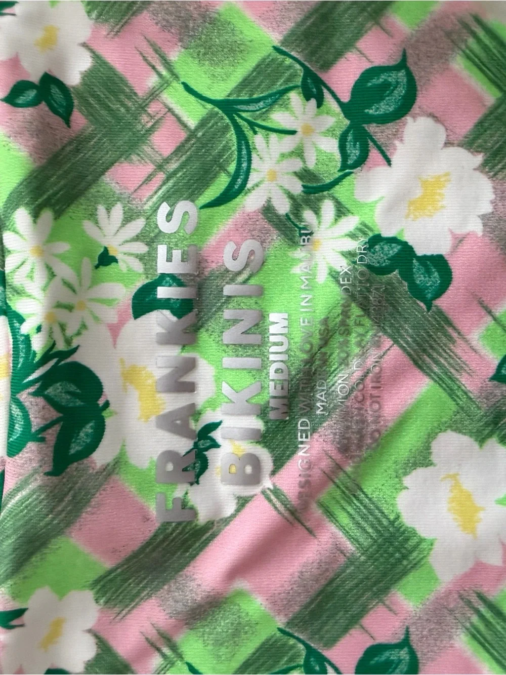 Frankie's Bikinis Pink & Green Floral Girls' Tie Bikini